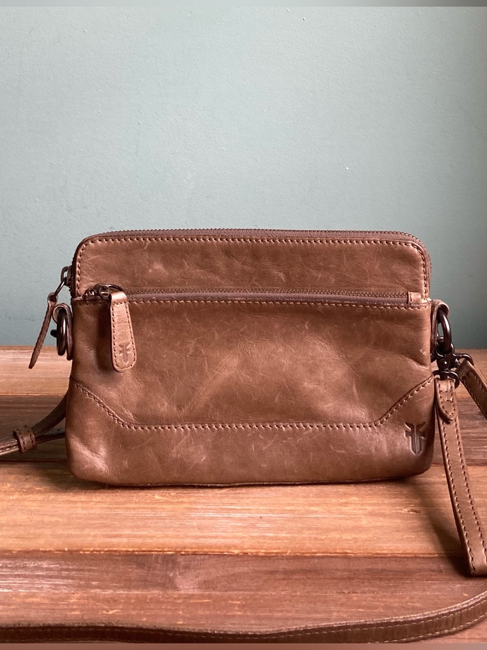 Frye Melissa Pull Up Leather Crossbody Bag